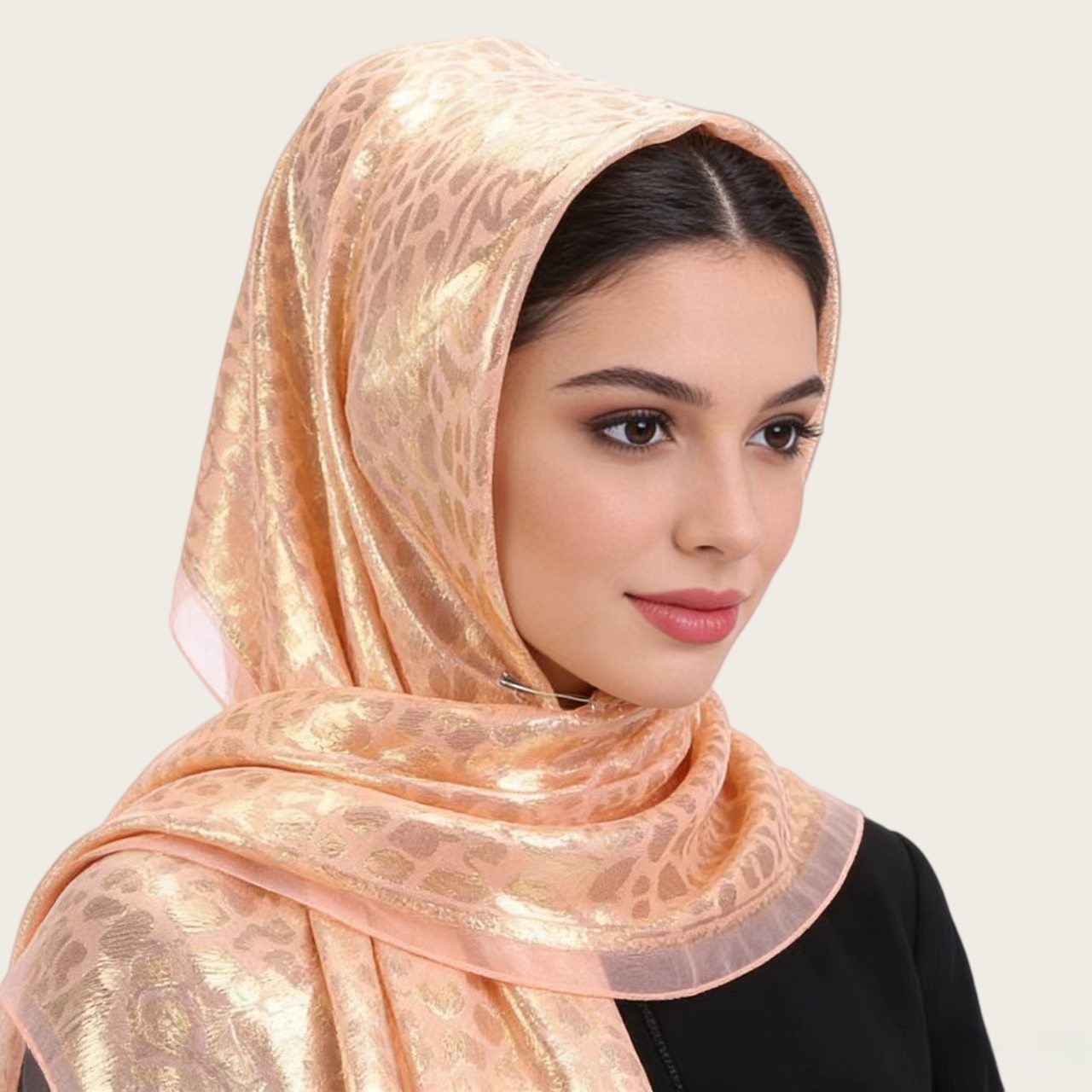 Women Accessories Usa - Foulard Quadrato Jacquard con Stampa Etnica,