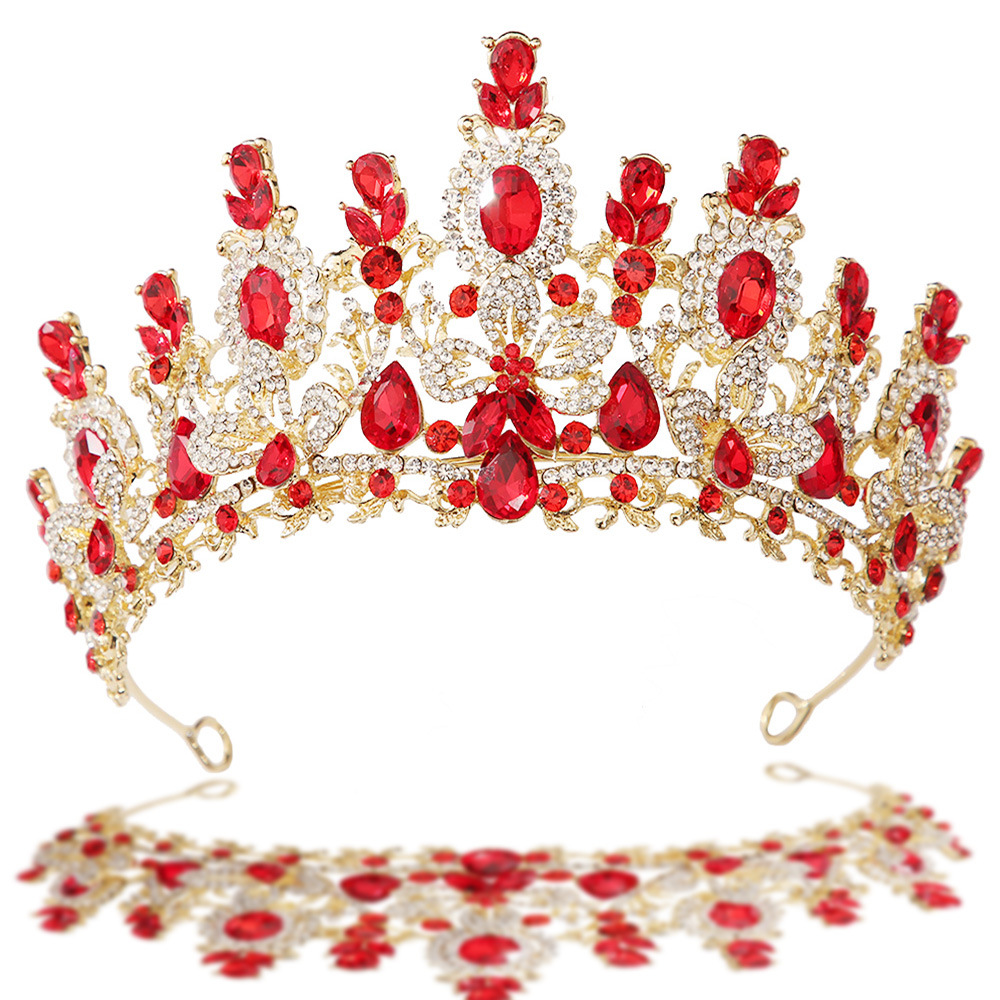 Women Jewelry Accessories For Black Dress - Tiara da sposa barocca con cristalli