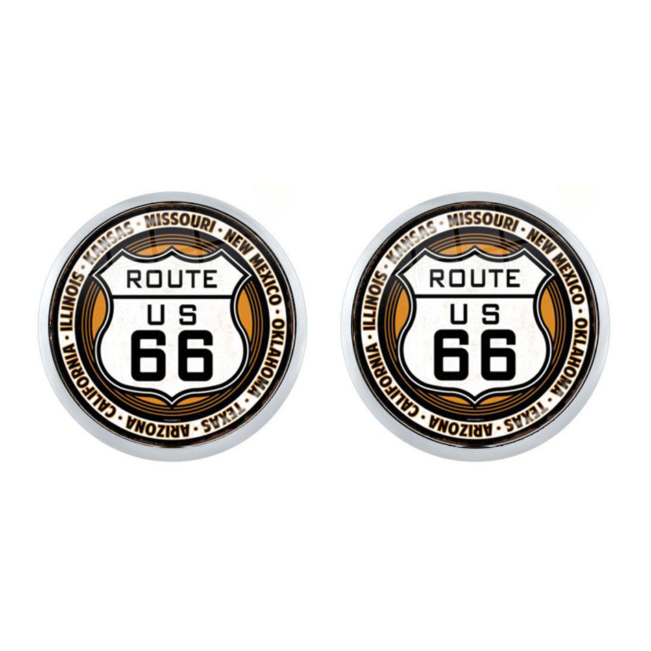 Women Accessories Usa - Nuovo US Route 66 Orecchini 12mm