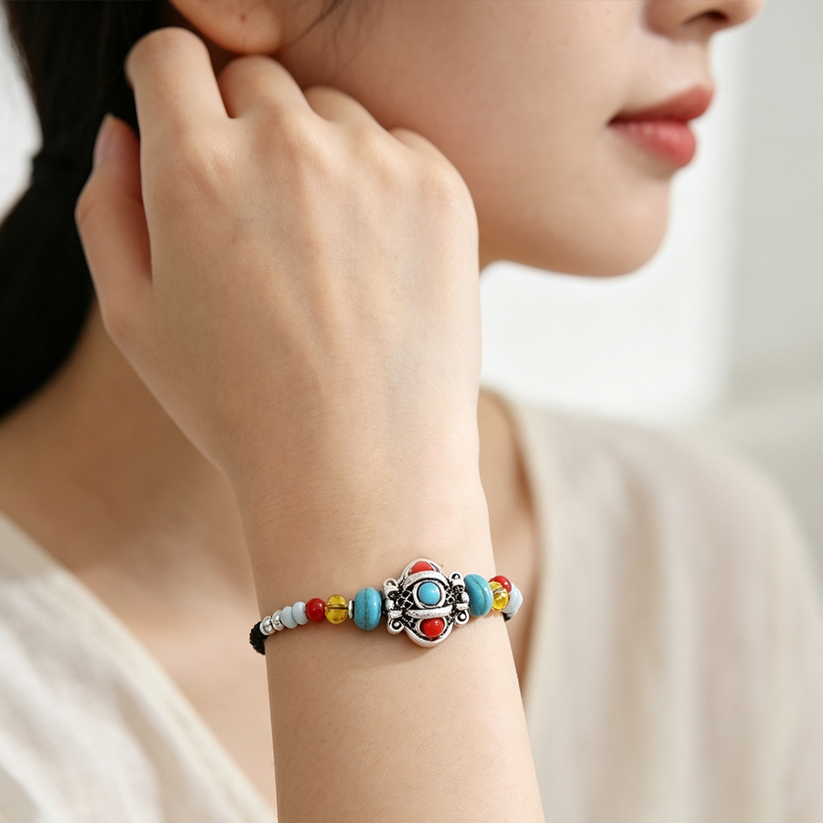 Women Accessories Nepal - Bracciale Etnico Fatto a Mano in