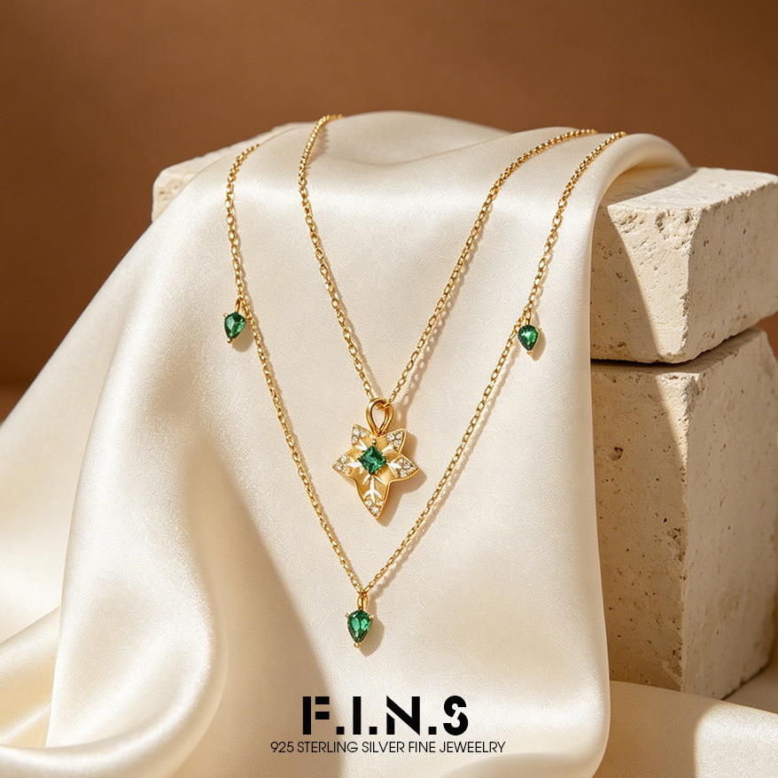 Layered Necklace Set - F.I.N.S Collana a Doppio Strato Impilabile