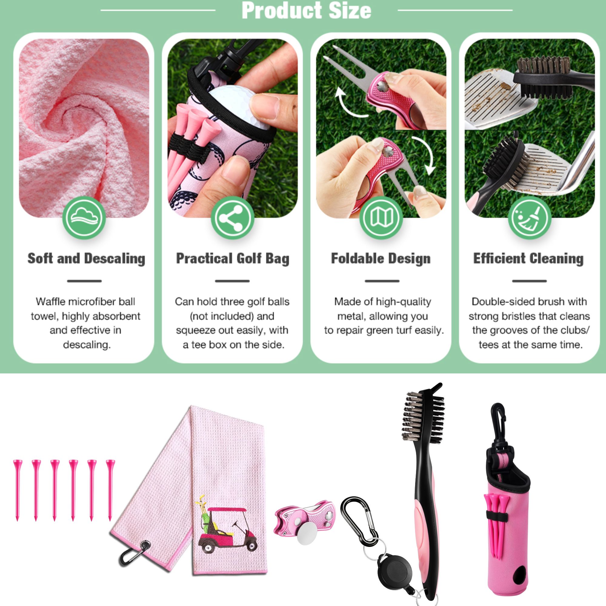 Kit di Accessori da Golf da 10 - Women'S Golf Accessories recensione e prezzo