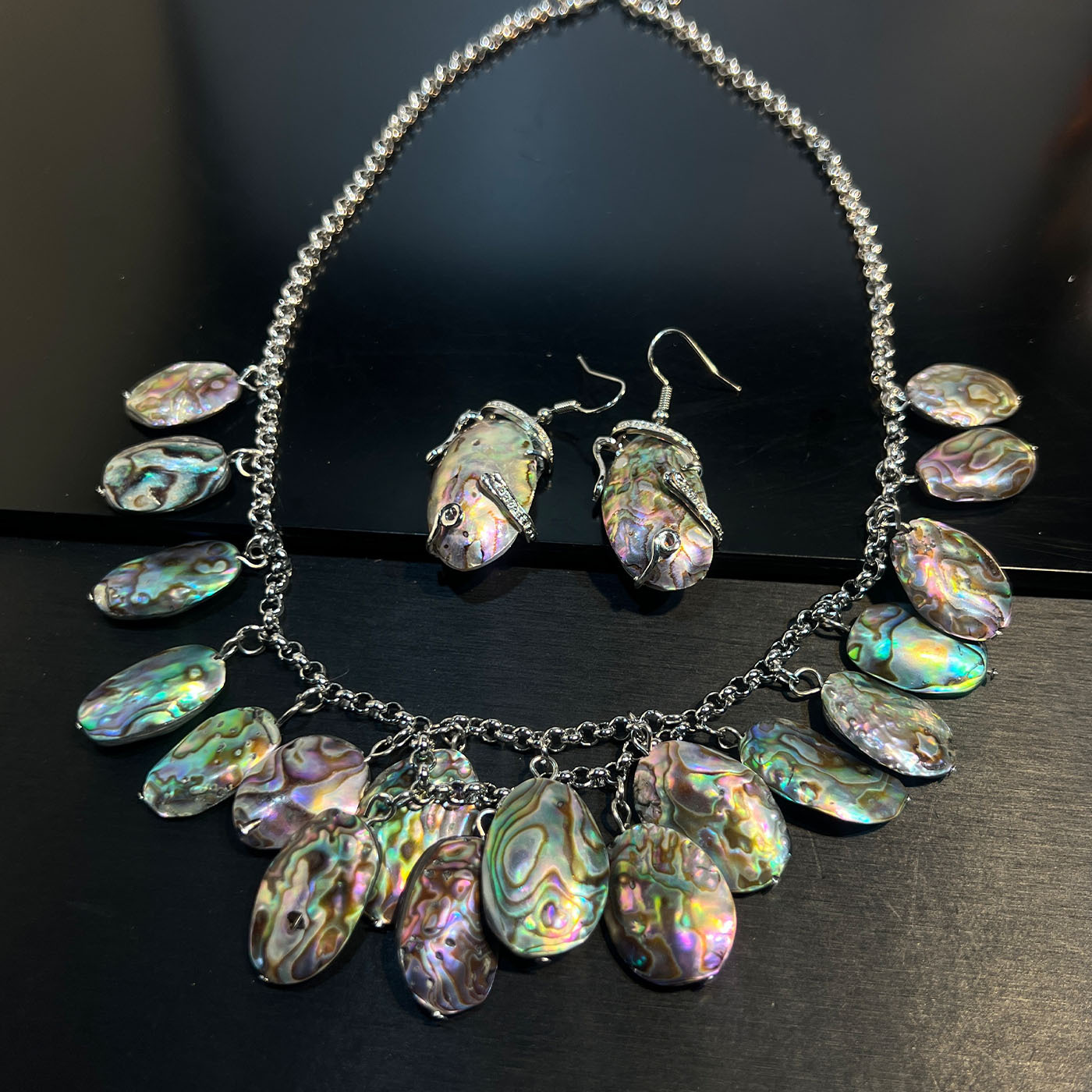 Set di gioielli Abalone bianco - Women Jewelry Accessories For Black Dress recensione e prezzo