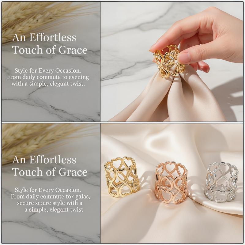 1/4 Pezzi Fermagli per Sciarpe - Women'S Accessories Rings recensione e prezzo