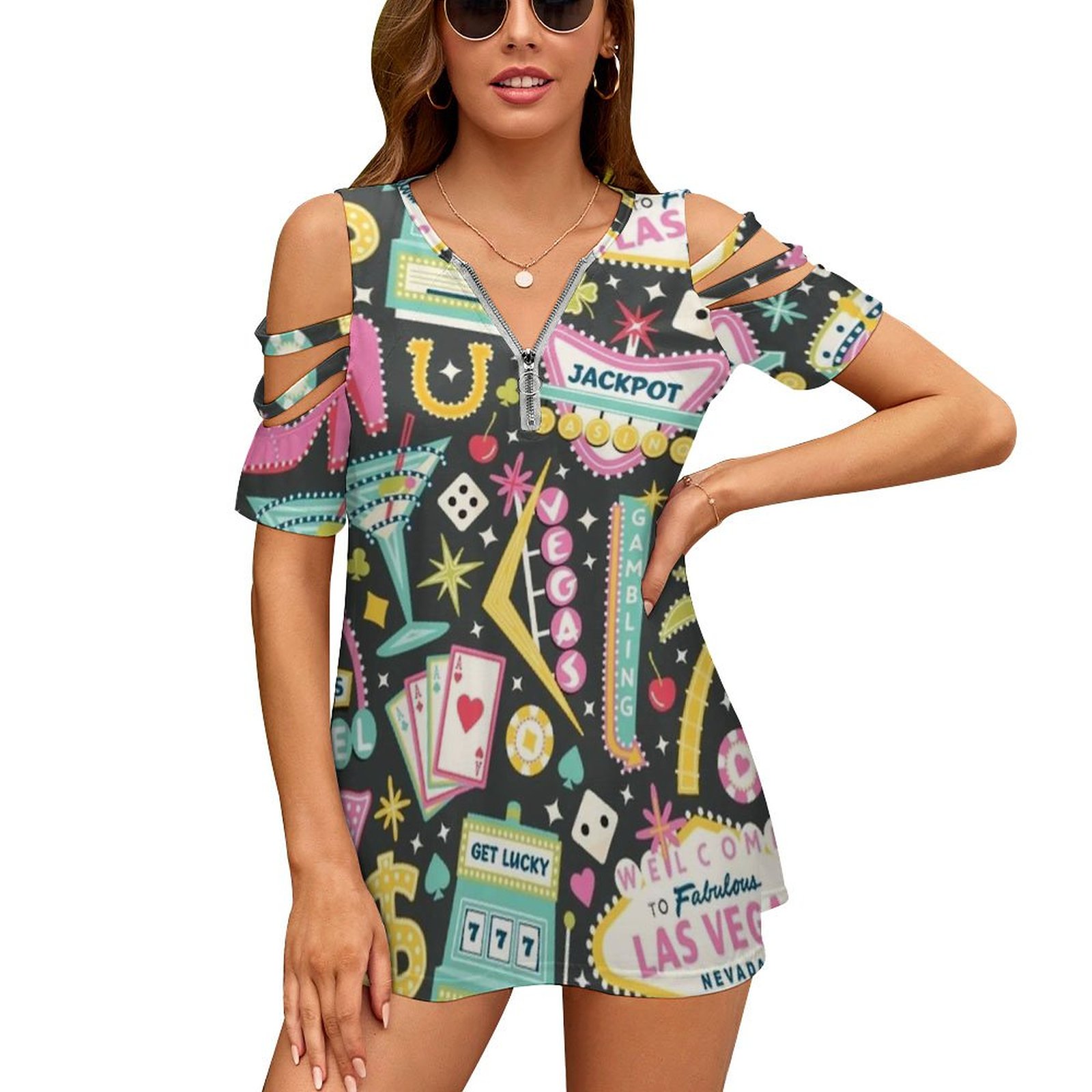 Viva Las Vegas T-shirt da donn - Women Accessories Vector recensione e prezzo