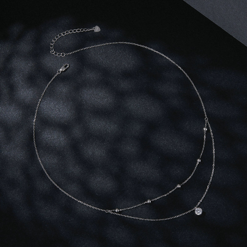 Bamoer U Collana con moissanit - Layered Necklace Set recensione e prezzo